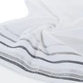 Ręcznik  z kolorowymi paskami w formie jodełki - 70 x 140 cm - biały 5
