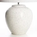Lampka stołowa RUBI na  ceramicznej podstawie z abażurem z matowej tkaniny - ∅ 42 x 61 cm - kremowy 4