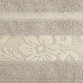EUROFIRANY CLASSIC Ręcznik SYLWIA 1 z żakardową bordiurą tkaną w ornamentowy wzór - 70 x 140 cm - beżowy 2