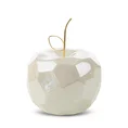 Figurka ceramiczna APEL - jabłko o geometrycznych kształtach - 13 x 13 x 10 cm - kremowy 1