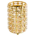 Świecznik TESA z metalu szkła i kryształków w stylu glamour, złoty - ∅ 12 x 17 cm - złoty 3