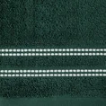 Ręcznik ALLY z bordiurą w pasy przetykany kontrastującą nicią miękki i puszysty, zero twist - 50 x 90 cm - zielony 2