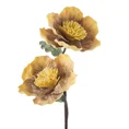 DALIA kwiat dekoracyjny na gałązce z plastycznej pianki foamiran - ∅ 18 x 60 cm - jasnobrązowy 1
