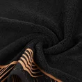 LIMITED COLLECTION ręcznik VICTORIA z welwetową bordiurą z motywem geometrycznym SIŁA ZŁOTA - 50 x 90 cm - czarny 6