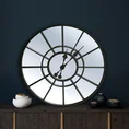 Dekoracyjny zegar ścienny w stylu vintage z metalu i szkła - 50 x 5 x 50 cm - czarny 6