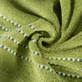 Ręcznik bawełniany FIORE z ozdobnym stebnowaniem - 30 x 50 cm - oliwkowy 5