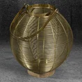 Lampion dekoracyjny MELA złoty z metalu - ∅ 27 x 29 cm - złoty 1