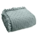 EUROFIRANY CLASSIC Narzuta obszyta falbaną pikowana techniką hot press - 170 x 210 cm - szałwiowy 2