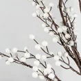 GAŁĄZKA OZDOBNA, kwiat sztuczny dekoracyjny - dł. 73 cm dł. ozdobna 41 cm - biały 2