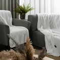 EUROFIRANY PREMIUM Dwustronna narzuta na fotel- koc TEDY z magicznie miękkiej bukli oraz delikatnego polaru - 70 x 160 cm - biały 7