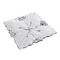 Patera dekoracyjna SIENA prostokątna biała z drobnymi kwiatuszkami - 28 x 28 x 3 cm - biały 2