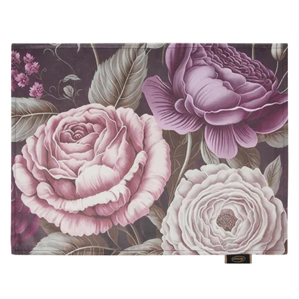 Komplet 4 szt. dwustronnych podkładek VELVET 4 zdobionych kwiatami Komplet 4 szt. dwustronnych podkładek VELVET 4 zdobionych kwiatami - 30 x 40 cm