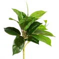 ROŚLINA ZIELONA o ozdobnych liściach, kwiat sztuczny dekoracyjny - 42 cm - zielony 1