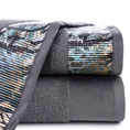 EWA MINGE Komplet ręczników CARLA w eleganckim opakowaniu, idealne na prezent! - 2 szt. 70 x 140 cm - stalowy 3