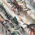 Zasłona LILIA w stylu eko z malarskim nadrukiem barwnych liści - 140 x 270 cm - biały 11