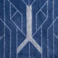 EUROFIRANY PREMIUM Koc  miękki i miły w dotyku z błyszczącym nadrukiem z motywem geometrycznym - 150 x 200 cm - niebieski 2
