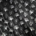 Zasłona zaciemniająca ze srebrnym nadrukiem z liśćmi miłorzębu - 135 x 250 cm - czarny 7