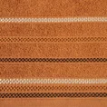 Ręcznik LIVIA  z kolorowymi paskami tkanymi we wzór jodełki - 70 x 140 cm - ceglasty 2