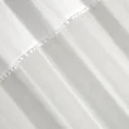 Zasłona z ozdobnym matowym pasem i pomponami - 140 x 250 cm - biały 5