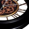 Dekoracyjny zegar ścienny w stylu vintage z ruchomymi kołami zębatymi - 43 x 9 x 43 cm - czarny 5