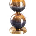 Lampa stołowa SABRINA na szklanej podstawie ze złoto-czarnego szkła z welwetowym abażurem - ∅ 36 x 61 cm - musztardowy 4