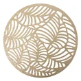 Podkładka  okrągła z ażurowym wzorem liści jasnozłota - ∅ 38 cm - szampański 1