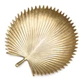 Metalowa patera dekoracyjna KAREN 6  złota liść egzotyczny - 28 x 28 x 4 cm - złoty 1