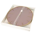 Duży  zegar ścienny w stylu nowoczesnym z fioletowym cyferblatem, 60 cm średnicy - 60 x 4 x 60 cm - fioletowy 3