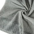 ELLA LINE Ręcznik MIKE w kolorze stalowym, bawełniany tkany w krateczkę z welurowym brzegiem - 50 x 90 cm - stalowy 5