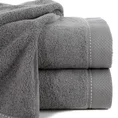 Ręcznik DAISY z bordiurą podkreśloną kontrastującym stebnowaniem - 30 x 50 cm - stalowy 1
