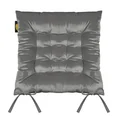 Dwustronna welwetowa poduszka siedziskowa na krzesło z szesnastoma pikowaniami, gramatura 300 g/m2 - 40 x 40 x 6 cm - grafitowy 2