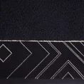 LIMITED COLLECTION ręcznik VICTORIA 70x140 cm z welwetową bordiurą z motywem geometrycznym SIŁA ZŁOTA - 70 x 140 cm - czarny 2