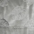 REINA LINE Zasłona NAZIR z welwetu zdobiona haftem w liście monstery - 140 x 250 cm - szary 7