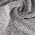 ELLA LINE ręcznik bawełniany TAYLOR z ozdobnym stebnowaniem i bordiurą w paseczki - 70 x 140 cm - stalowy 5
