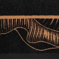 LIMITED COLLECTION ręcznik SALVIA z welwetową bordiurą z motywem płatków peonii PASJA CZERNI - 70 x 140 cm - czarny 2