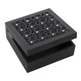 Dekoracyjna szkatułka na biżuterię ROSE - 16 x 16 x 6 - czarny 1