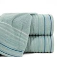 DESIGN 91 Ręcznik IZA klasyczny jednokolorowy z bordiurą w pasy - 70 x 140 cm - niebieski 1