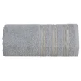 Ręcznik JONAS z bawełny z ozdobną żakardową bordiurą z marszczeniem - 50 x 90 cm - srebrny 3
