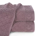 Ręcznik z żakardowym wzorem - 70 x 140 cm - fioletowy 1