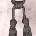 Dekoracyjny sznur do upięć z dwoma chwostami - 50 cm - stalowy 3