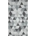 Zasłona ADINA z lekkiej mikrofibry z geometrycznym nadrukiem - 140 x 250 cm - biały 5
