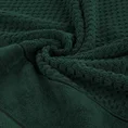 Ręcznik FRIDA bawełniany o strukturze krateczki z szeroką welurową bordiurą - 50 x 90 cm - ciemnozielony 5