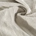 EUROFIRANY PREMIUM Ręcznik MILA  z włókien bambusowych z  bordiurą tkaną w ozdobne pasy 3D - 70 x 140 cm - beżowy 5