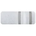 EUROFIRANY CLASSIC Ręcznik bawełniany GRACJA z ozdobną bordiurą w pasy - 30 x 50 cm - srebrny 3