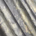 Zasłona  KORNELIA z miękkiej welwetowej tkaniny zdobiona szampańskim nadrukiem przypominającym marmur - 140 x 270 cm - szary 6