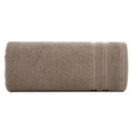 Ręcznik EMINA bawełniany z bordiurą podkreśloną klasycznymi paskami - 50 x 90 cm - brązowy 3