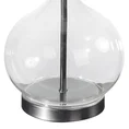 Lampa stołowa JOY na pękatej podstawie z transparentnego szkła z błyszczącym abażurem z welwetu - ∅ 25 x 40 cm - ciemnozielony 4