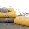 Komplet ręczników ALAN z haftem w kartonowym opakowaniu - 30x50, 50x90, 70x140 cm - fioletowy 3
