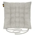 ADORE dwustronna welurowa poduszka siedziskowa na krzesło z szesnastoma pikowaniami, gramatura 195 g/m2 - 40x40x6 cm - popielaty 2