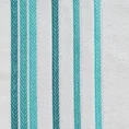 Ręcznik LIVIA  z kolorowymi paskami tkanymi we wzór jodełki - 50 x 90 cm - biały 2